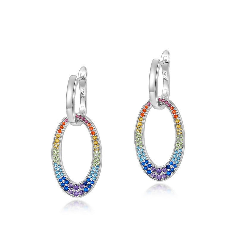 Two-piece Vintage Zircon Earrings For Women