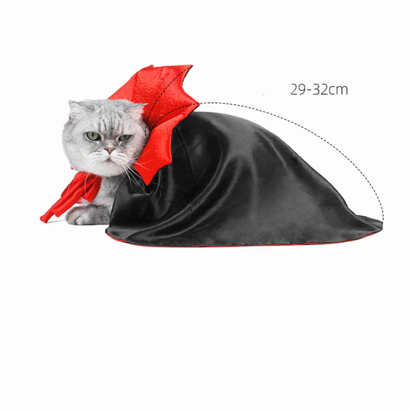 "🦇 Niedliches Halloween-Haustierkostüm: Vampirumhang für kleine Hunde & Katzen 🐾🎃 Kawaii Outfit – perfektes Geschenk 🎁👻"