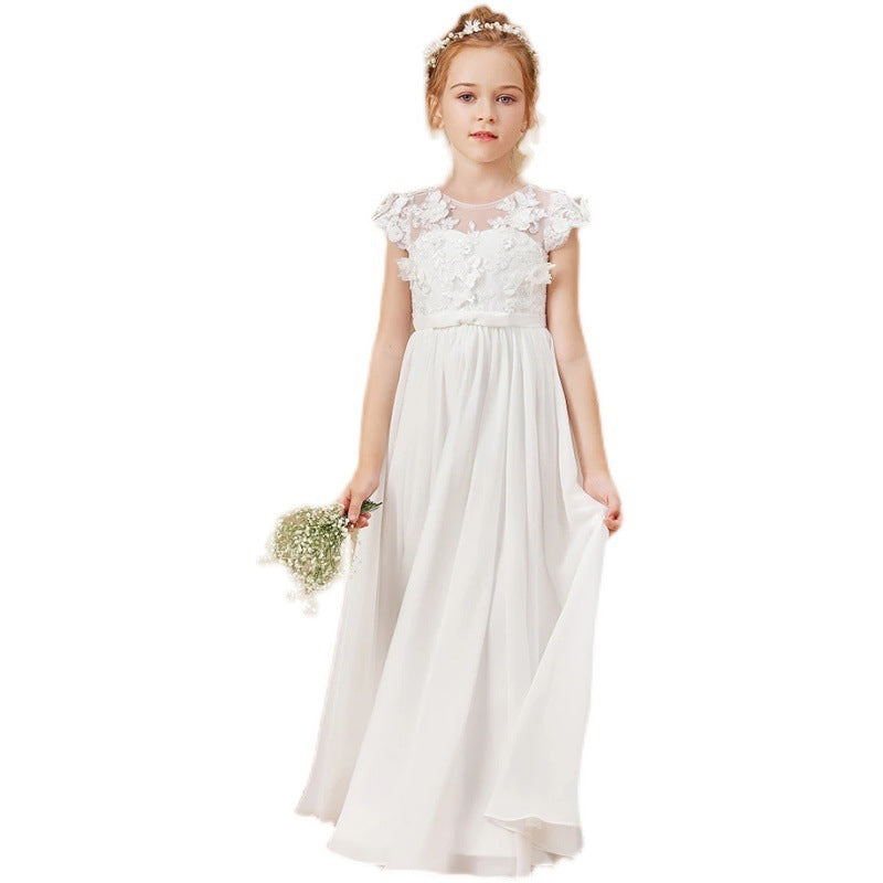 White Flower Girl Wedding